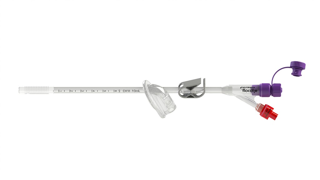 Flocare, gastrostomisonde, G-tube, rød, steril, ch 18