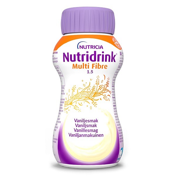 Nutridrink Multi Fibre, vanilje, 200 ml