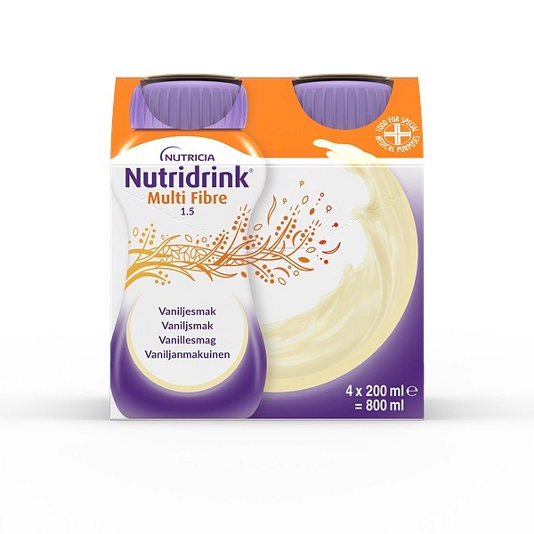 Nutridrink Multi Fibre, vanilje, 200 ml