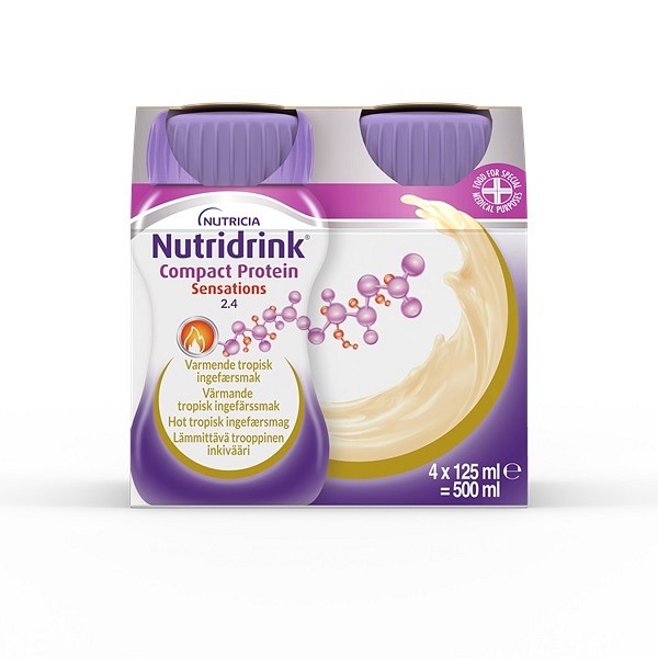 Nutridrink Compact Protein Sen, hot tropisk ingefær, 125 ml