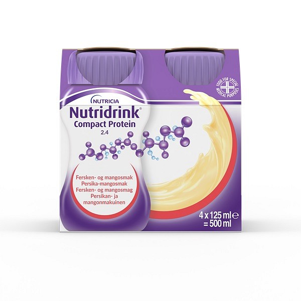 Nutridrink Compact Protein, fersken/mango, 125 ml