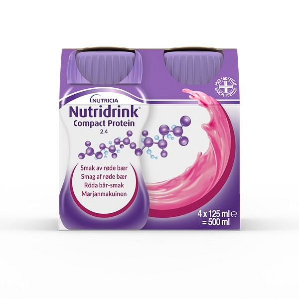 Nutridrink Compact Protein, røde bær, 125 ml