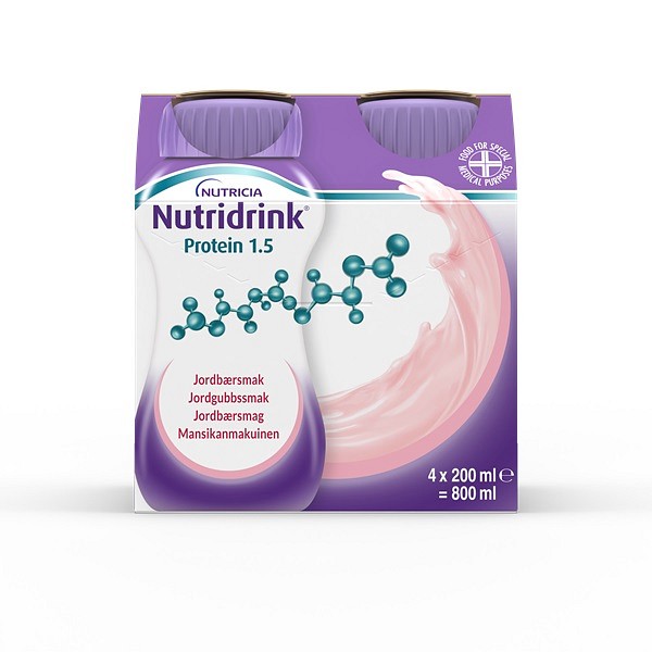 Nutridrink Protein, jordbær, 200 ml