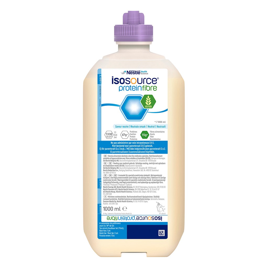 Isosource protein fiber, sondeernæring, 1000 ml