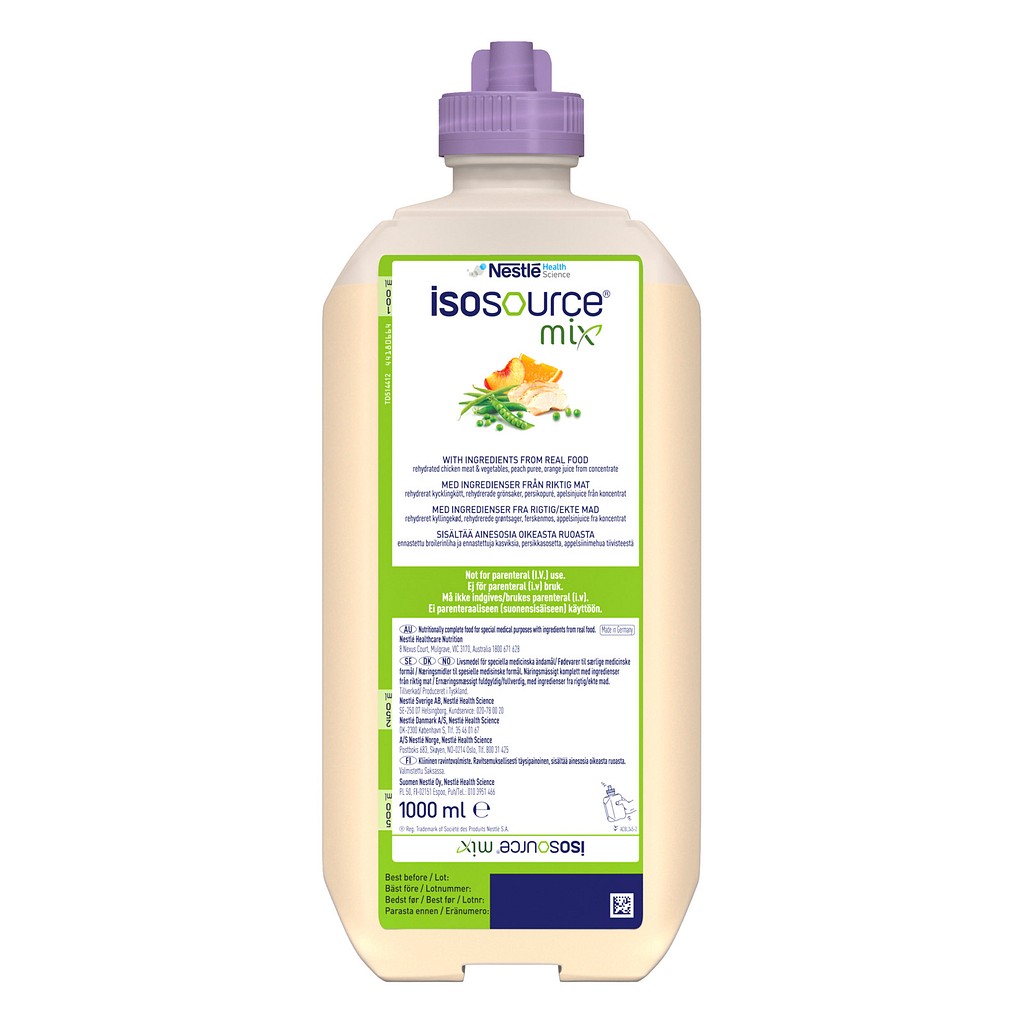 Isosource mix, sondeernæring, 1000 ml