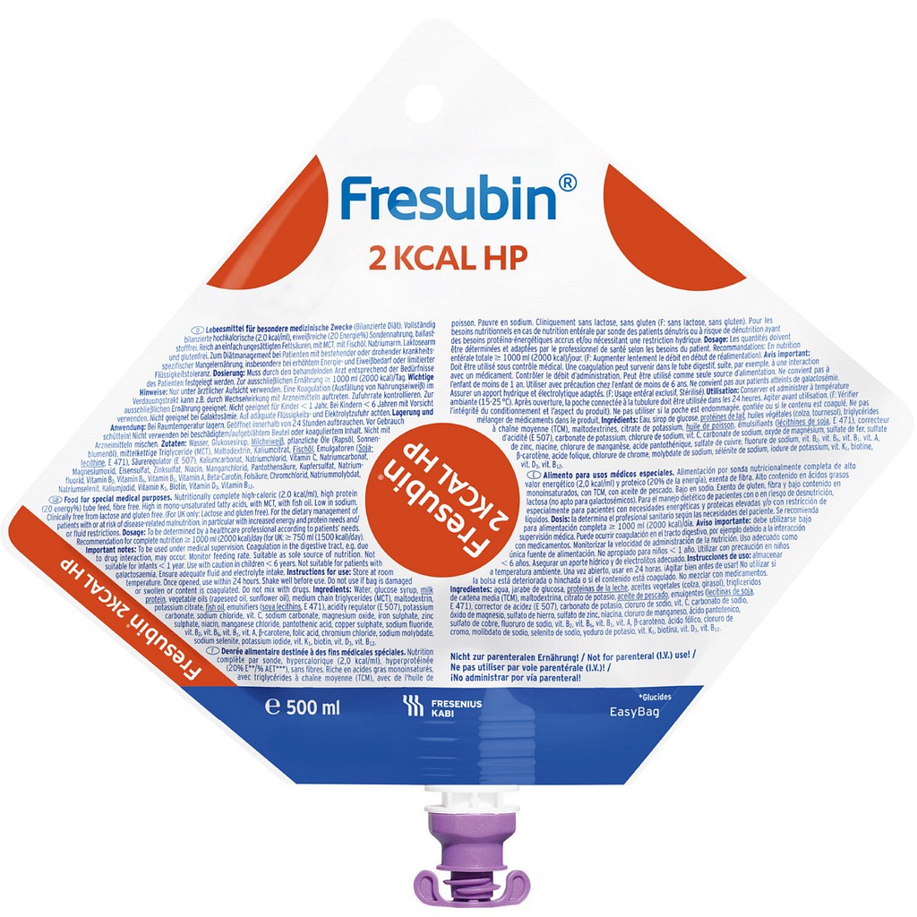Fresubin 2 kcal, HP, Sondeernæring, 500 ml