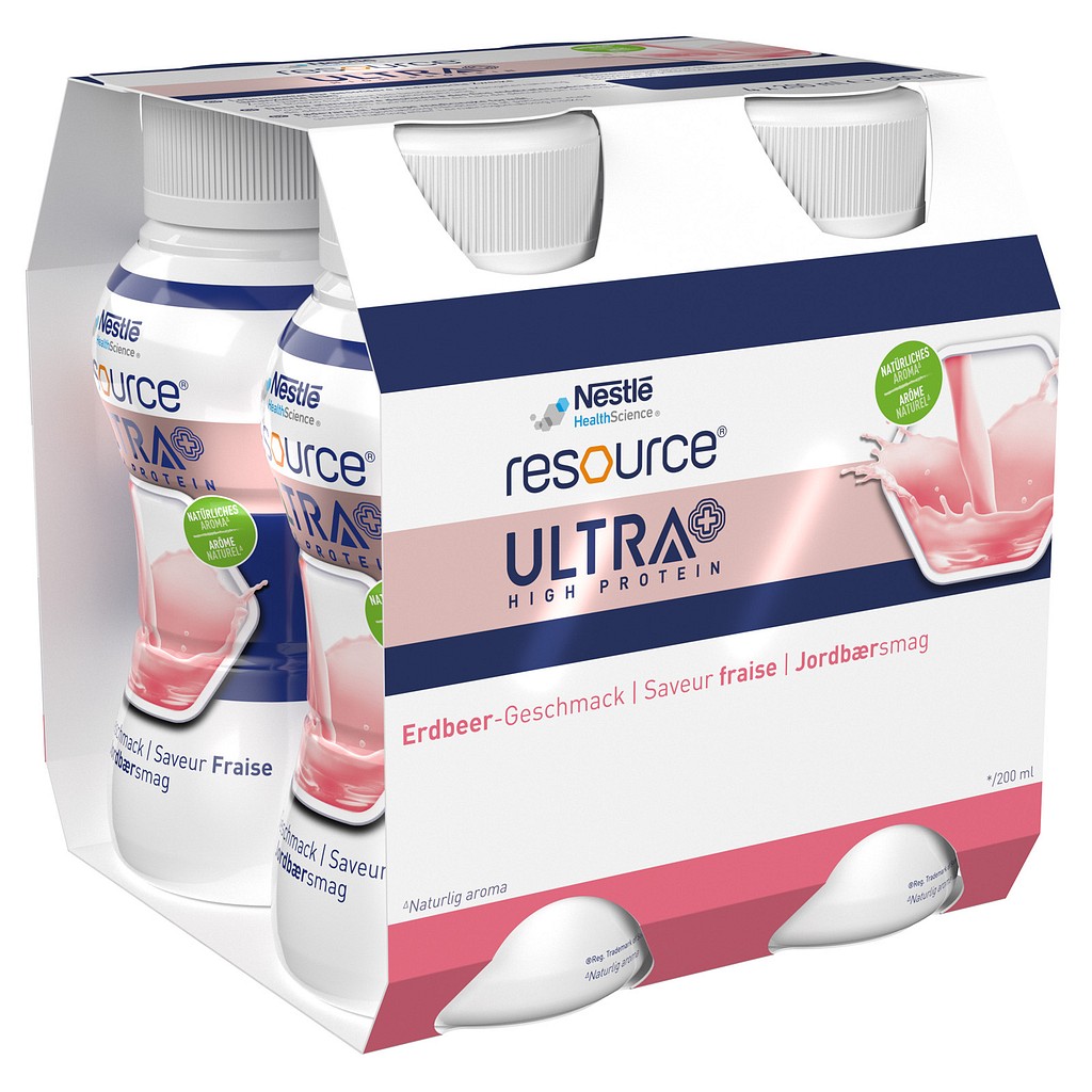 Resource Ultra Plus, jordbær, 200 ml