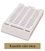 Laservalmis rutiinikasetti pinottu kannella okra