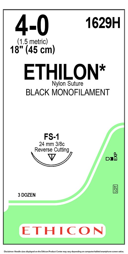 Ethilon 4-0 FS-1 45 cm musta J1629H
