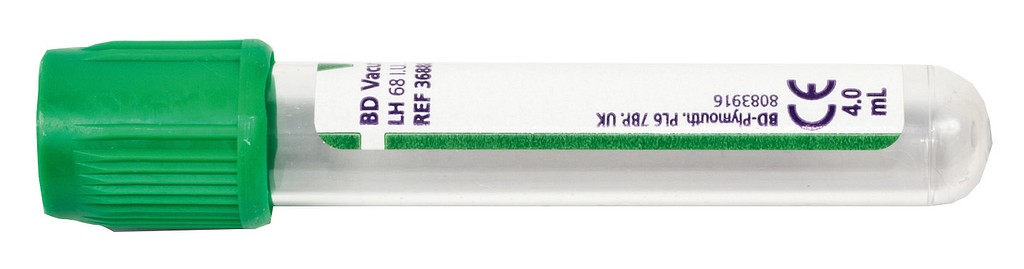 BD Vacutainer plasmaputki 5/4 ml Li-Hepariini