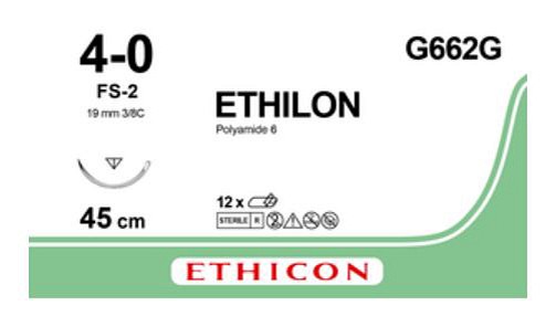 Ethilon 4-0 FS-2 45 cm vihreä G662G