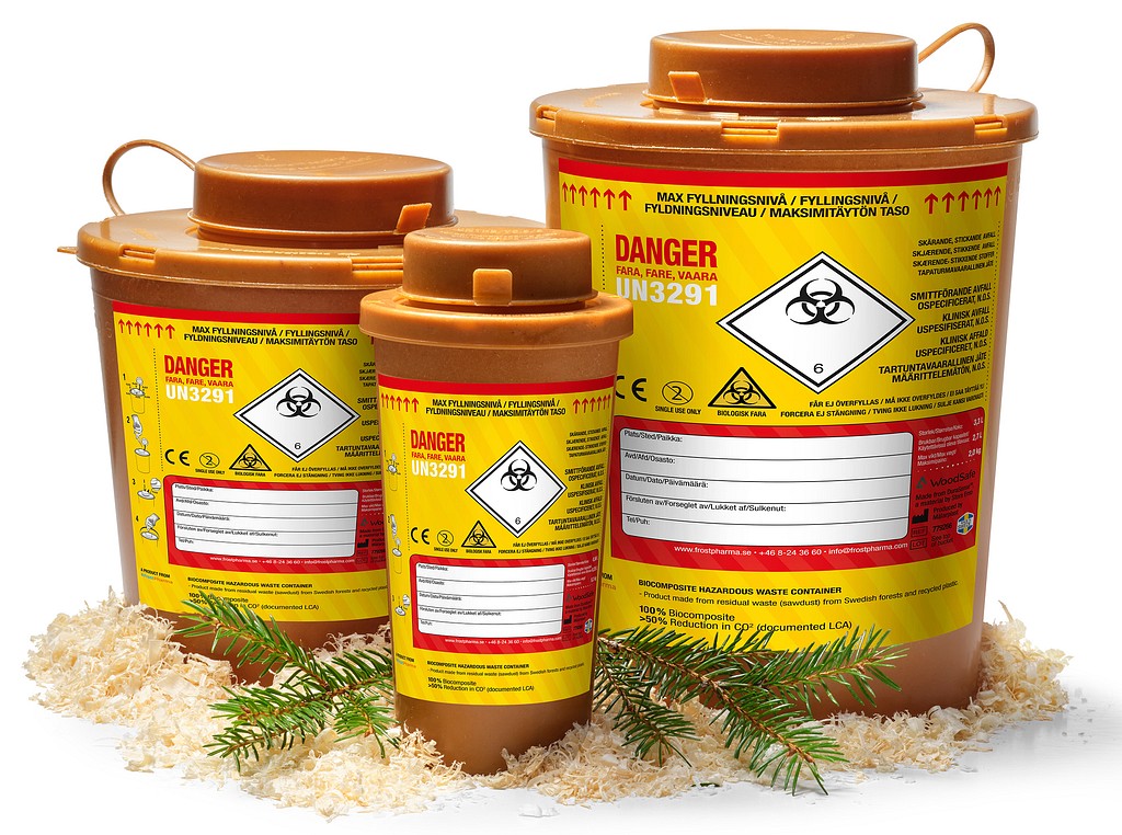 WoodSafe biokomposiitti riskijäteastia 3,0 l