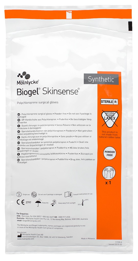 Biogel Skinsense leikkauskäsine 7,5