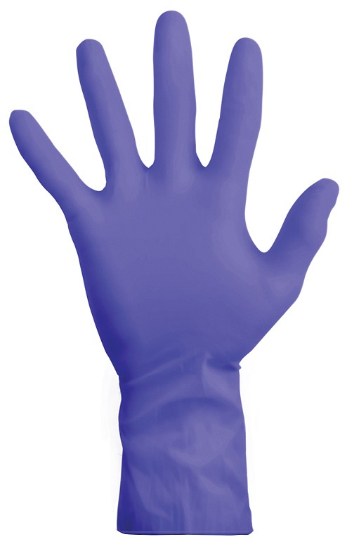 Klinion tutkimuskäsine nitriili Sensitive Indigo 29 cm L
