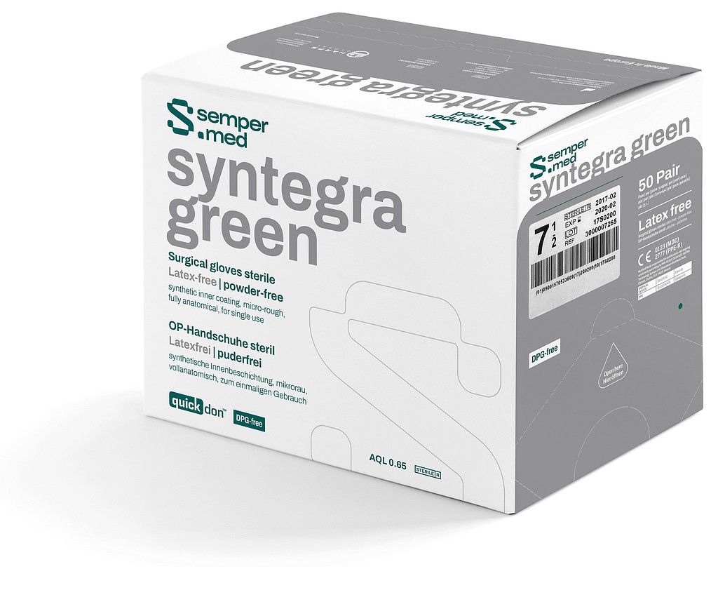 Sempermed Syntegra Green toimenpide- ja leikkauskäsine 8,0