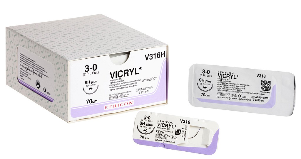 Vicryl 6-0 P-3 Prime MP 45 cm värjäämätön J492G