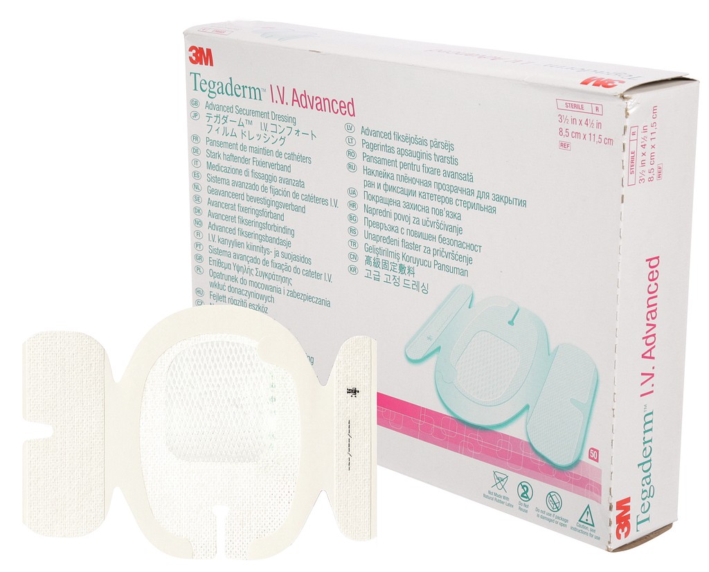 3M Tegaderm I.V. Advanced -suojasidos 1685, 8,5 cm x 11,5 cm
