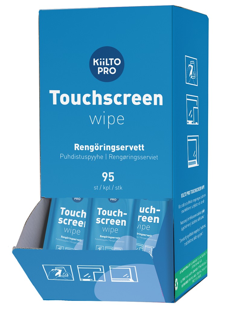 Kiilto Pro Touchscreen puhdistuspyyhe ykspakattu