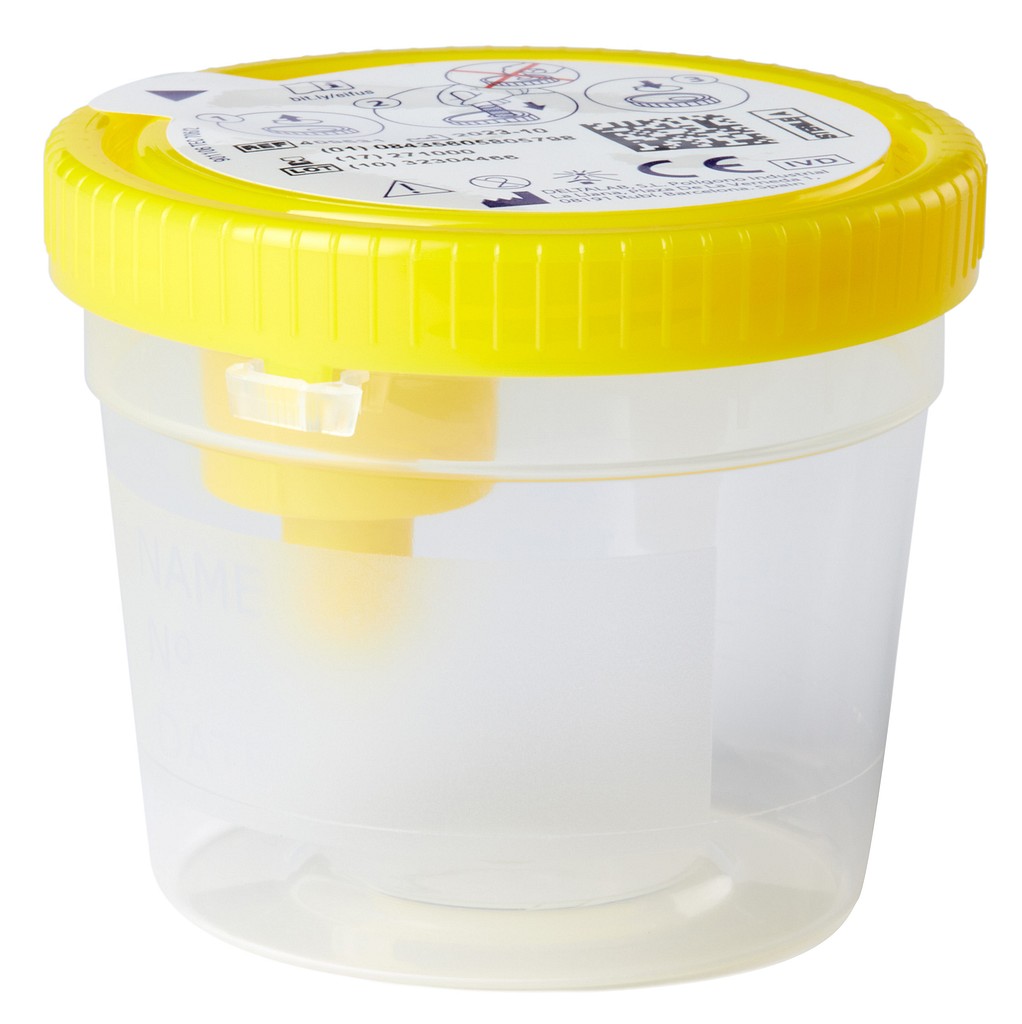 Virtsanäytepurkki siirtoadapterilla 60 ml