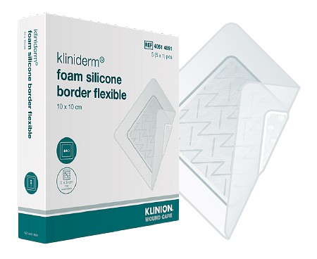 Kliniderm foam silicone border flexible 10 x 10 cm