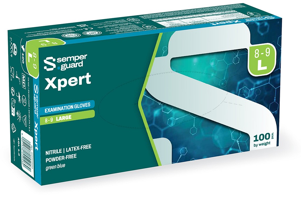 Semperguard Xpert nitriilikäsine L/8.5 puuteriton