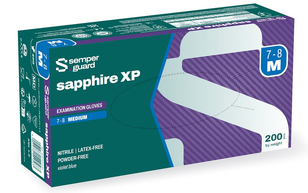 Semperguard Sapphire XP nitriilikäsine XL/9.0 puuteriton