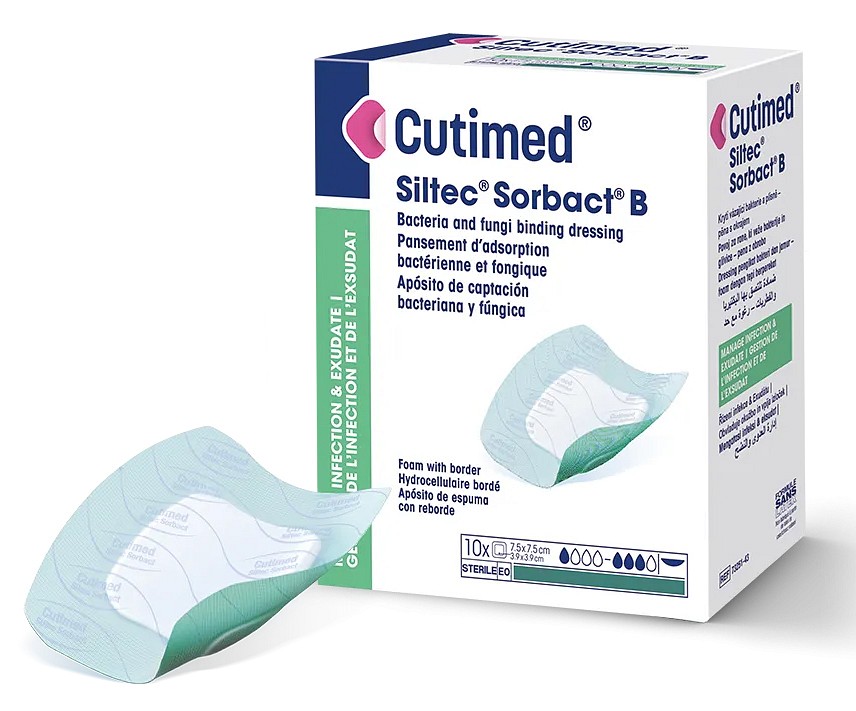 Cutimed Siltec Sorbact B 10 x 10 cm
