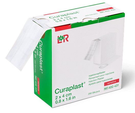 Curaplast injektiolaastari rulla 2 x 4 cm