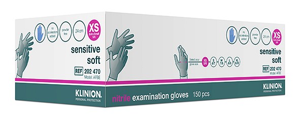 Klinion Sensitive Soft tutkimuskäsine nitriili sky blue XS