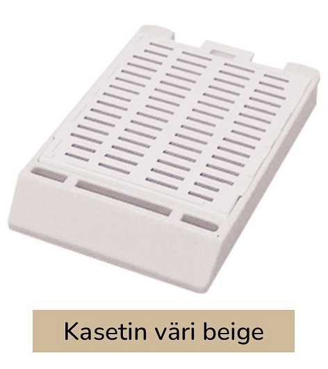 Laservalmis rutiinikasetti pinottu kannella beige