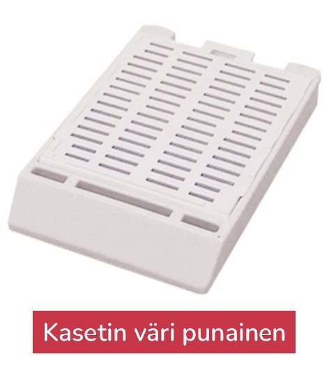 Laservalmis rutiinikasetti pinottu kannella pun