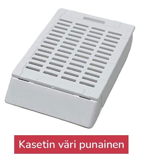 Laservalmis kudoskasetti pinottu punainen