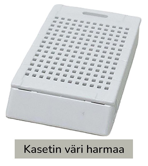 Laservalmis biopsiakasetti pinottu harmaa