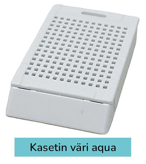 Laservalmis biopsiakasetti pinottu aqua