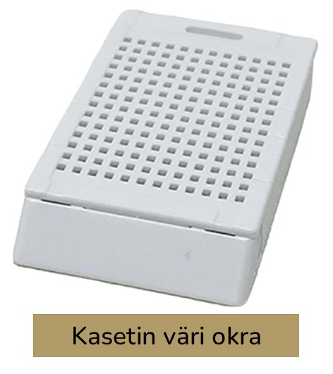 Laservalmis biopsiakasetti pinottu okra