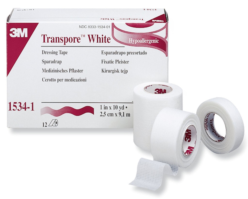 Solventum Transpore White Kirurginen teippi 12,5 mm x 9,14 m