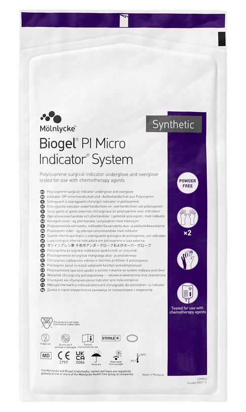 Biogel PI Micro Indicator System -kaksoiskäsinejärjestelmä koko 7,0