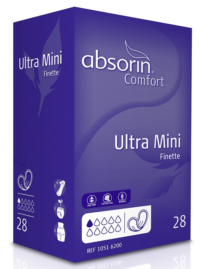 Absorin Comfort -tippasuoja Ultra Mini 95 ml