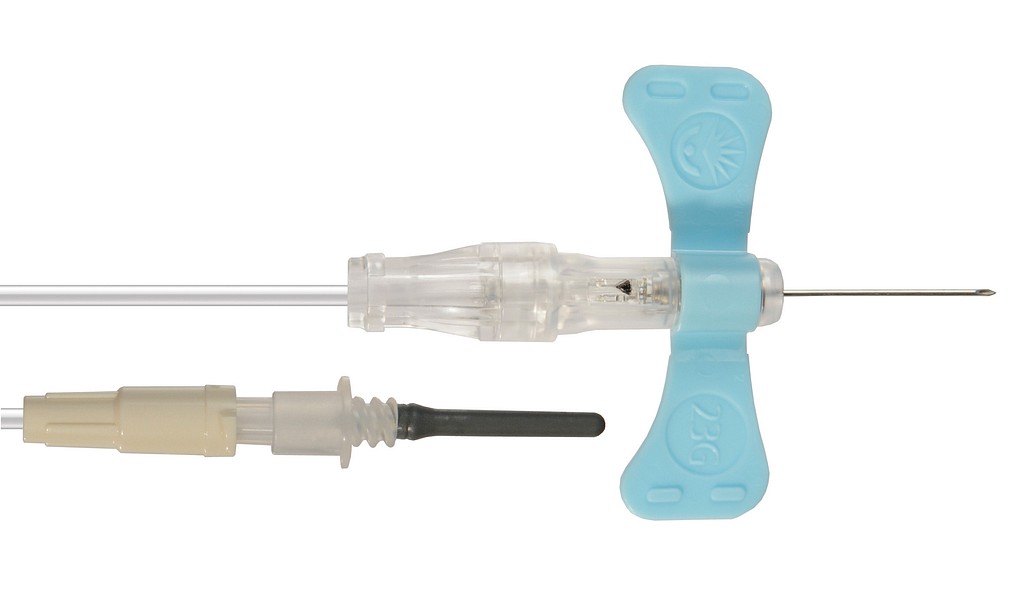 BD Vacutainer Push Button siipineula 23 G / 18 cm
