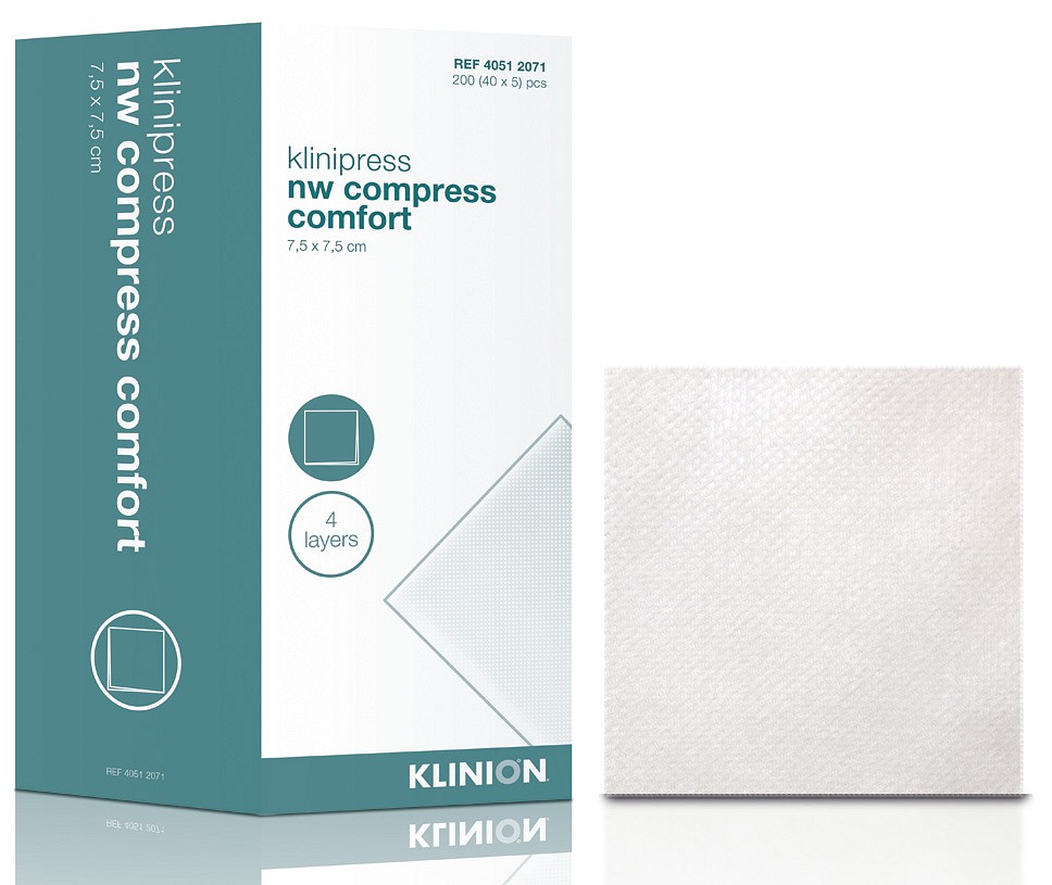 Klinion klinipress kuitutaitos 10 x 10 cm steriili 5/pss