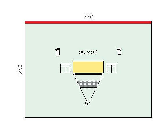 Raucodrape PRO -vertikaaliliina 250 x 330 cm