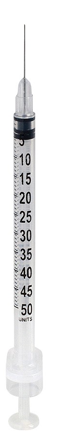 CHIRANA-insuliiniruisku 50 ky, 0,5 ml + 29 G neula