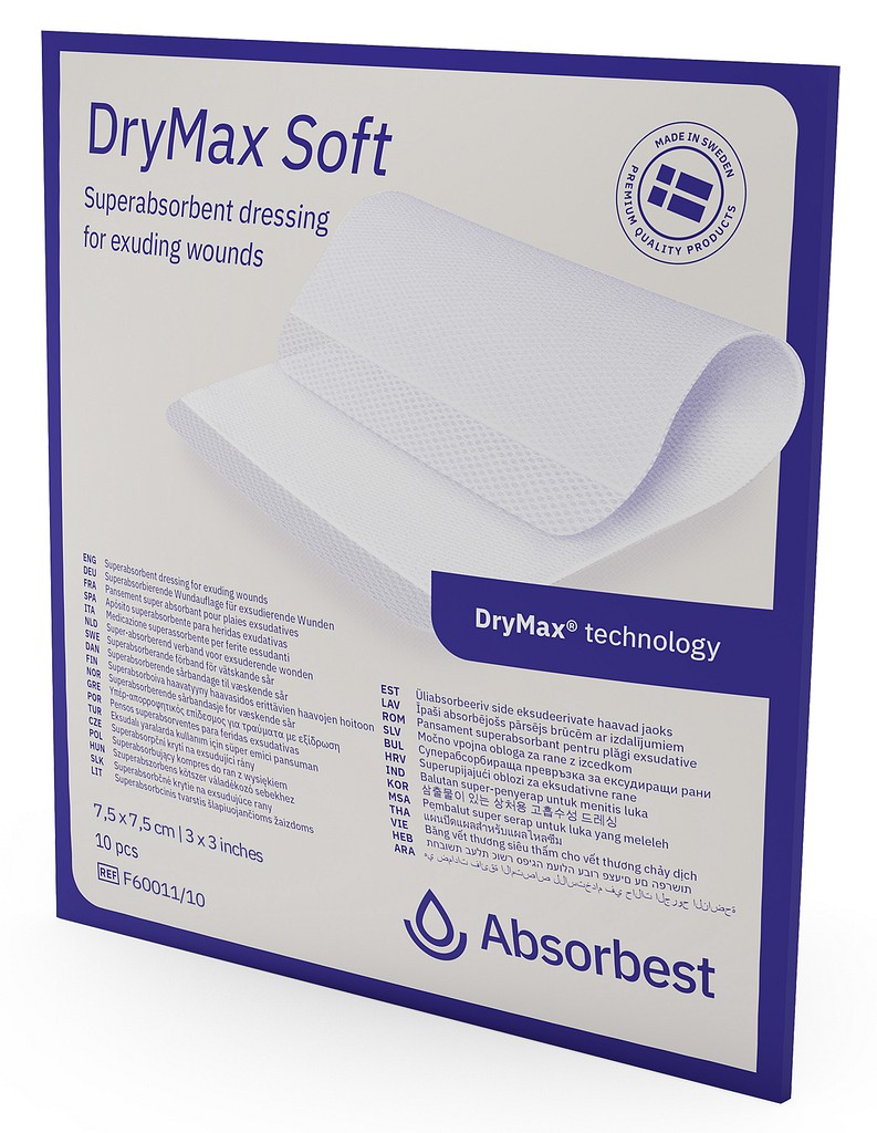 DryMax Extra haavatyyny 7,5 x 7,5 cm steriili