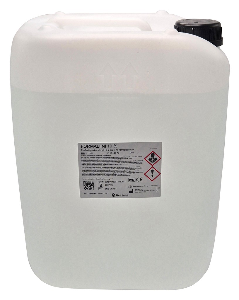Formaliini 10 % puskuroitu pH 7,2 20 l