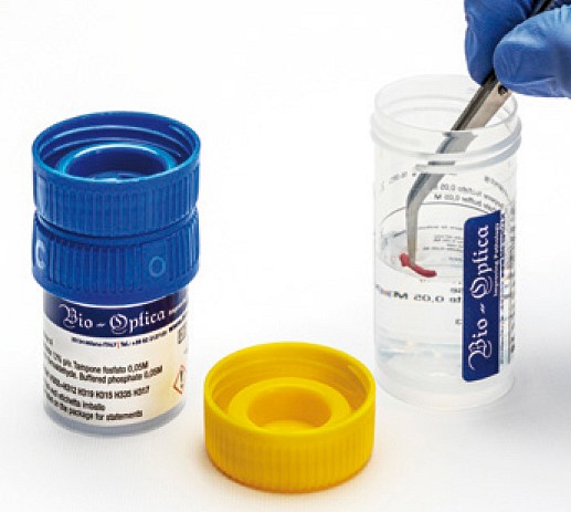Klessidra 2.0 Blue -turvapurkki formaliinilla 30 ml/ 55 ml