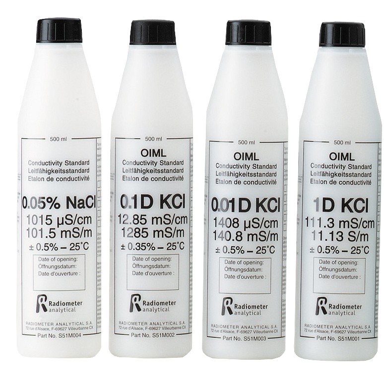 NaCl 0,05% johtokykystandardi 500 ml (1015 µS /cm)