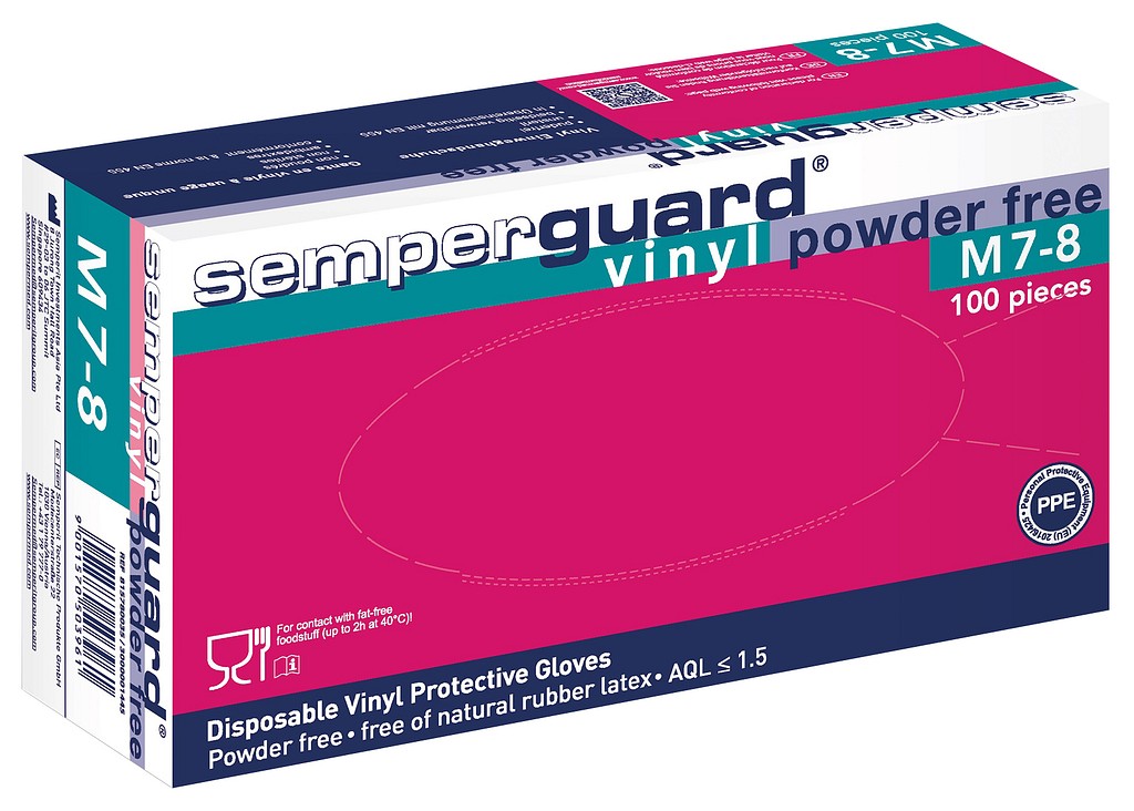 Semperguard vinyylikäsine puuteriton M