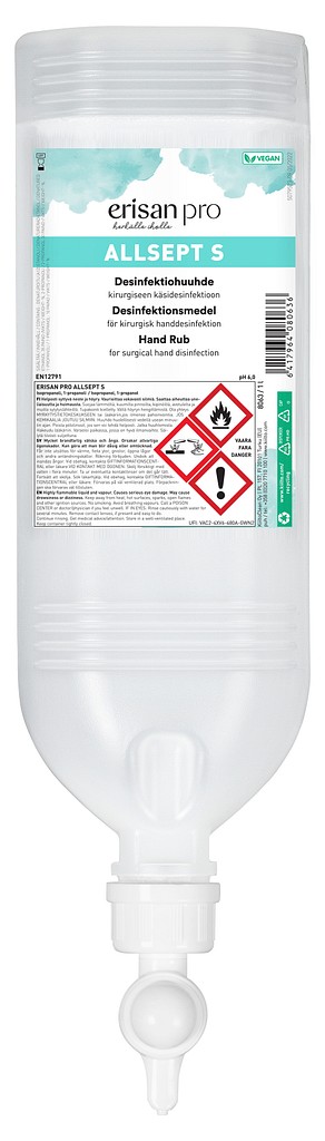 Erisan Pro Allsept S (kirurginen) käsidesinfektioaine 1 l