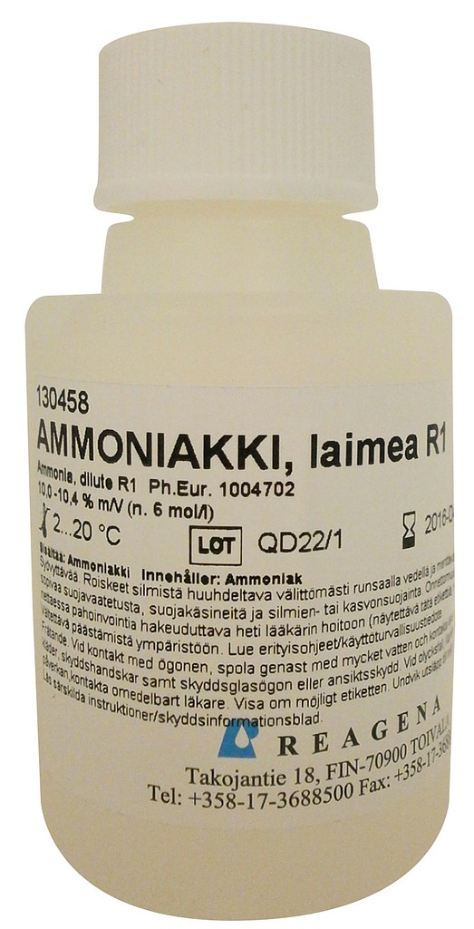 Ammoniakkiliuos laimea R1 n. 6 mol/l 500 ml