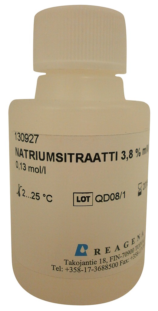 Natriumsitraattiliuos 3,8 %m/V 50 ml